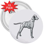 Dalmation 3  Button (10 pack)