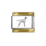 Dalmation Gold Trim Italian Charm (9mm)