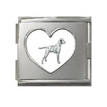Dalmation Mega Link Heart Italian Charm (18mm)