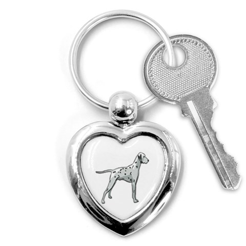 Dalmation Key Chain (Heart) from ArtsNow.com Front