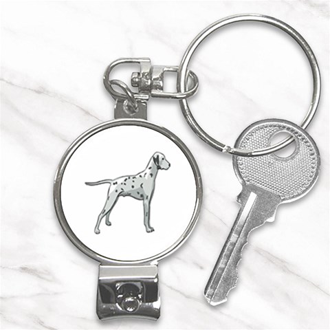 Dalmation Nail Clippers Key Chain from ArtsNow.com Front