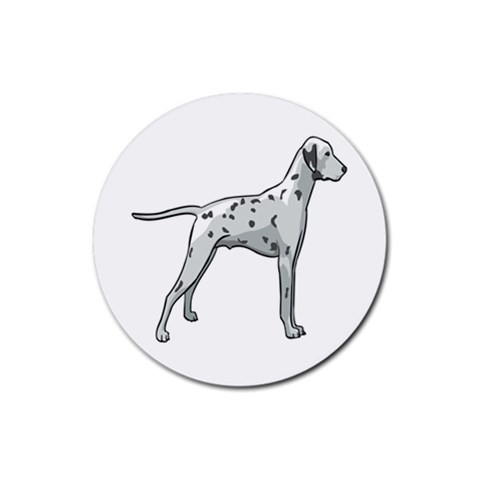 Dalmation Rubber Coaster (Round) from ArtsNow.com Front