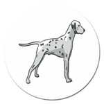 Dalmation Magnet 5  (Round)