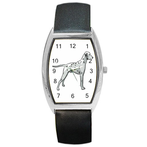 Dalmation Barrel Style Metal Watch from ArtsNow.com Front