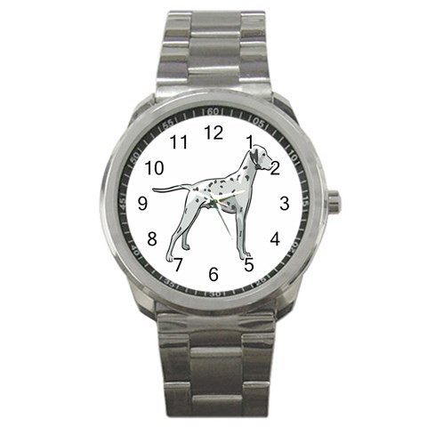 Dalmation Sport Metal Watch from ArtsNow.com Front