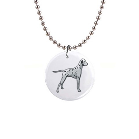 Dalmation 1  Button Necklace from ArtsNow.com Front