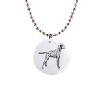 Dalmation 1  Button Necklace