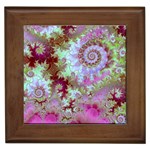 Raspberry Lime Delight, Abstract Ferris Wheel Framed Tile