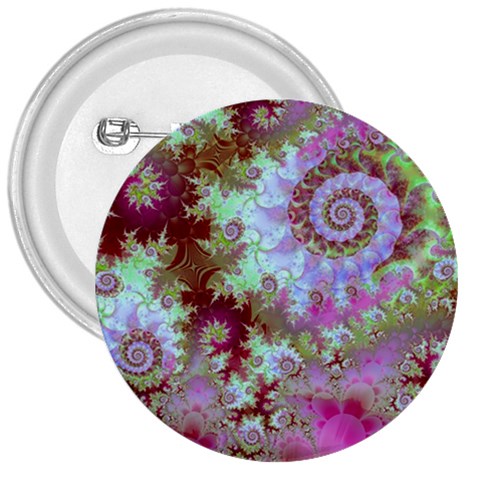 Raspberry Lime Delight, Abstract Ferris Wheel 3  Button from ArtsNow.com Front