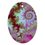 Raspberry Lime Delight, Abstract Ferris Wheel Ornament (Oval) Raspberry Lime Delight, Abstract Ferris Wheel Ornament (Oval)