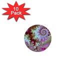 Raspberry Lime Delight, Abstract Ferris Wheel 1  Mini Button (10 pack) 