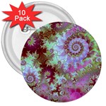 Raspberry Lime Delight, Abstract Ferris Wheel 3  Button (10 pack)