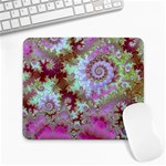 Raspberry Lime Delight, Abstract Ferris Wheel Large Mousepad