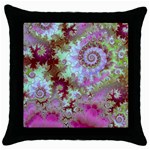 Raspberry Lime Delight, Abstract Ferris Wheel Throw Pillow Case (Black)