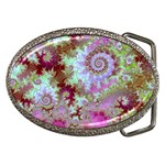 Raspberry Lime Delight, Abstract Ferris Wheel Belt Buckle