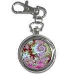 Raspberry Lime Delight, Abstract Ferris Wheel Key Chain Watch