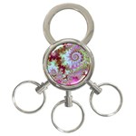 Raspberry Lime Delight, Abstract Ferris Wheel 3-Ring Key Chain Raspberry Lime Delight, Abstract Ferris Wheel 3-Ring Key Chain