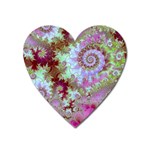 Raspberry Lime Delight, Abstract Ferris Wheel Magnet (Heart)