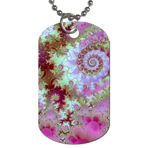 Raspberry Lime Delight, Abstract Ferris Wheel Dog Tag (One Side) from ArtsNow.com Front