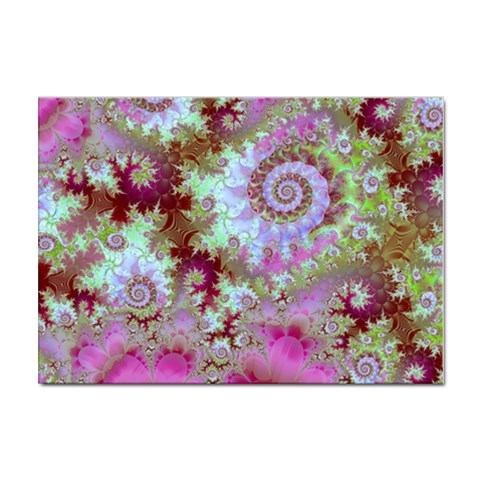 Raspberry Lime Delight, Abstract Ferris Wheel Sticker A4 (10 pack) from ArtsNow.com Front