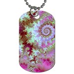 Raspberry Lime Delight, Abstract Ferris Wheel Dog Tag (Two Sides)