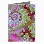 Raspberry Lime Delight, Abstract Ferris Wheel Greeting Card Raspberry Lime Delight, Abstract Ferris Wheel Greeting Card