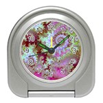 Raspberry Lime Delight, Abstract Ferris Wheel Travel Alarm Clock