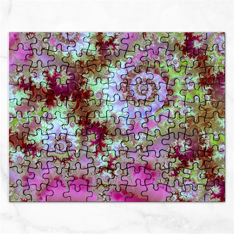Raspberry Lime Delight, Abstract Ferris Wheel Jigsaw Puzzle (Rectangular) from ArtsNow.com Front