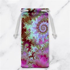 Raspberry Lime Delight, Abstract Ferris Wheel Jewelry Bag from ArtsNow.com Front
