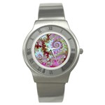 Raspberry Lime Delight, Abstract Ferris Wheel Stainless Steel Watch Raspberry Lime Delight, Abstract Ferris Wheel Stainless Steel Watch