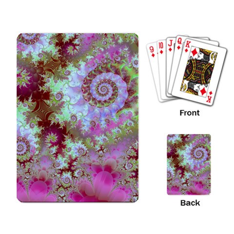 Raspberry Lime Delight, Abstract Ferris Wheel Playing Cards Single Design from ArtsNow.com Back