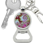 Raspberry Lime Delight, Abstract Ferris Wheel Bottle Opener Key Chain