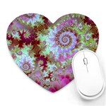 Raspberry Lime Delight, Abstract Ferris Wheel Mousepad (Heart)