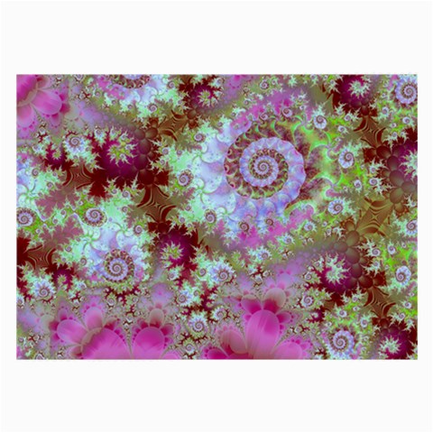 Raspberry Lime Delight, Abstract Ferris Wheel Glasses Cloth (Large, Two Sides) from ArtsNow.com Front