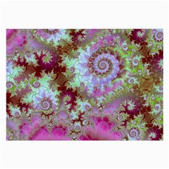 Raspberry Lime Delight, Abstract Ferris Wheel Glasses Cloth (Large, Two Sides) from ArtsNow.com Front