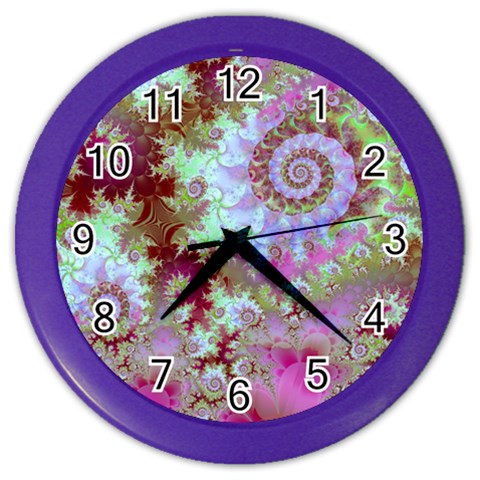 Raspberry Lime Delight, Abstract Ferris Wheel Color Wall Clock from ArtsNow.com Front