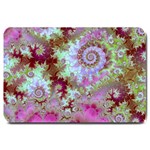 Raspberry Lime Delight, Abstract Ferris Wheel Large Doormat