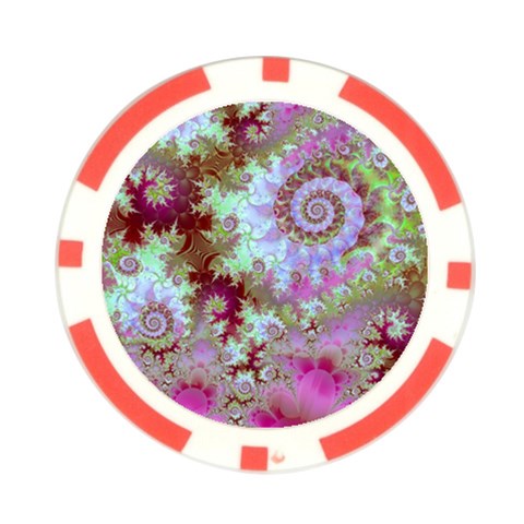 Raspberry Lime Delight, Abstract Ferris Wheel Poker Chip Card Guard from ArtsNow.com Front