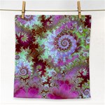 Raspberry Lime Delight, Abstract Ferris Wheel Face Towel Raspberry Lime Delight, Abstract Ferris Wheel Face Towel