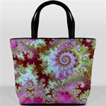 Raspberry Lime Delight, Abstract Ferris Wheel Bucket Bag Raspberry Lime Delight, Abstract Ferris Wheel Bucket Bag