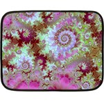 Raspberry Lime Delight, Abstract Ferris Wheel Mini Fleece Blanket(Two Sides)