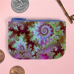 Raspberry Lime Delight, Abstract Ferris Wheel Mini Coin Purse from ArtsNow.com Front
