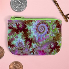 Raspberry Lime Delight, Abstract Ferris Wheel Mini Coin Purse from ArtsNow.com Front