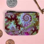 Raspberry Lime Delight, Abstract Ferris Wheel Mini Coin Purse Raspberry Lime Delight, Abstract Ferris Wheel Mini Coin Purse