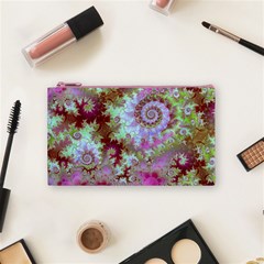 Raspberry Lime Delight, Abstract Ferris Wheel Cosmetic Bag (Small) from ArtsNow.com Front