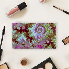Raspberry Lime Delight, Abstract Ferris Wheel Cosmetic Bag (Small) from ArtsNow.com Front