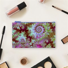 Raspberry Lime Delight, Abstract Ferris Wheel Cosmetic Bag (Small) from ArtsNow.com Front