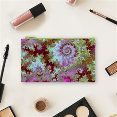 Raspberry Lime Delight, Abstract Ferris Wheel Cosmetic Bag (Small) from ArtsNow.com Front