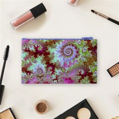 Raspberry Lime Delight, Abstract Ferris Wheel Cosmetic Bag (Small) from ArtsNow.com Back