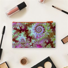 Raspberry Lime Delight, Abstract Ferris Wheel Cosmetic Bag (Small) from ArtsNow.com Back